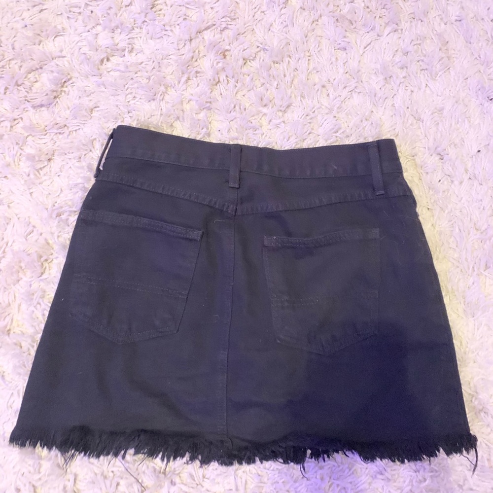black jean skirt
